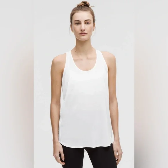 Lululemon NWT Essential Tank Top Pleated in White Size 14 - Picture 2 of 10